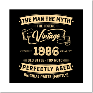 The Legend Vintage 1986 Perfectly Aged Posters and Art